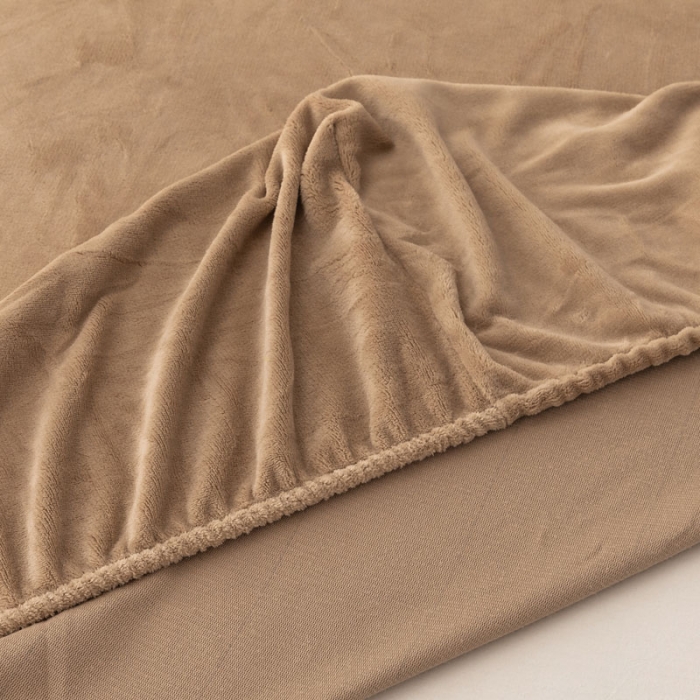 91家纺网 家纺一手货源 找家纺 梦家居 2022新款秋冬新款牛奶绒单床笠 浅咖色