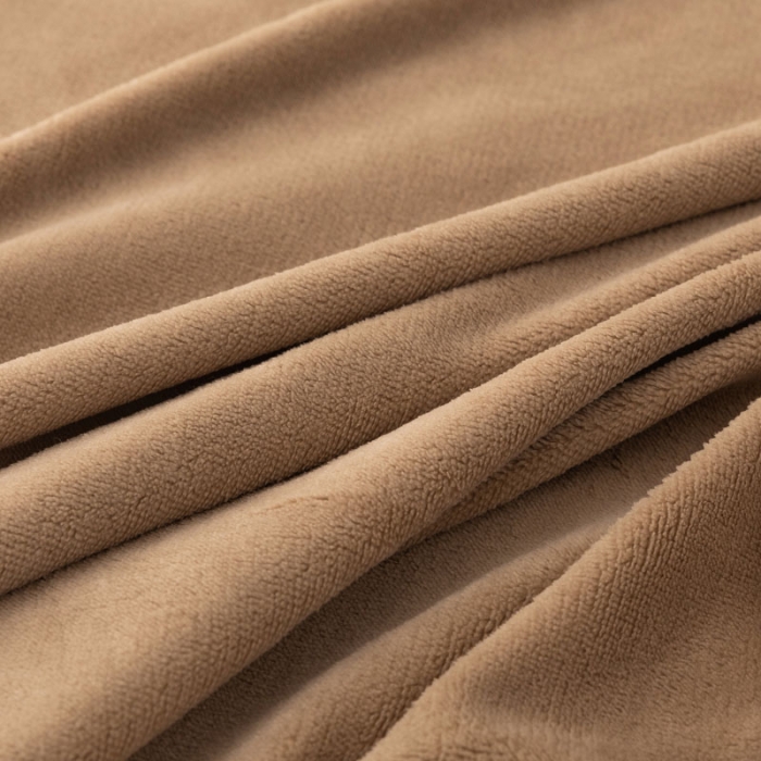 91家纺网 家纺一手货源 找家纺 梦家居 2022新款秋冬新款牛奶绒单床笠 浅咖色