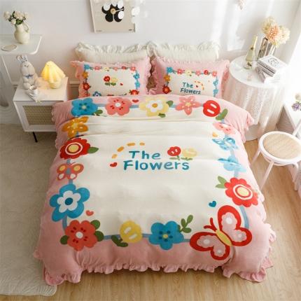 91家纺网 家纺一手货源 找家纺 （总）兄弟坊 2022新款大版牛奶绒韩版四件套