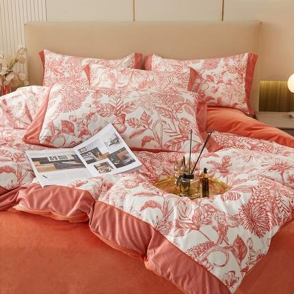 91家纺网 家纺一手货源 找家纺 （总）涵美人高克重牛奶绒数码印花法莱水晶宝宝婴儿绒直播系列