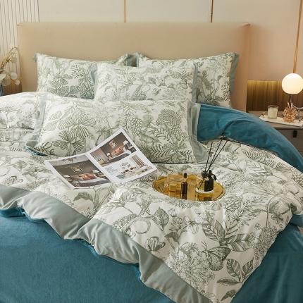 91家纺网 家纺一手货源 找家纺 （总）涵美人高克重牛奶绒数码印花法莱水晶宝宝婴儿绒直播系列