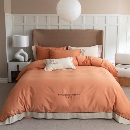 91家纺网 家纺一手货源 找家纺 初拾 2022新款100支澳棉暖磨毛轻奢简约—摩尔 摩尔-蜜桃莫斯