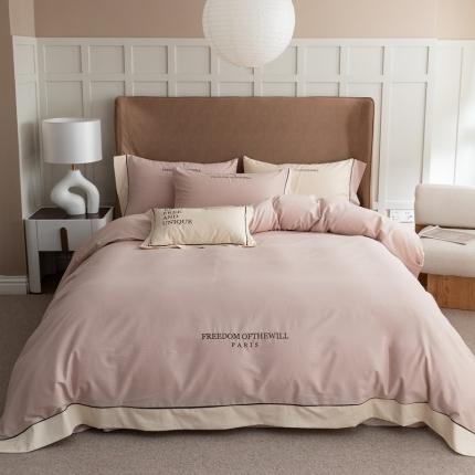 91家纺网 家纺一手货源 找家纺 初拾 2022新款100支澳棉暖磨毛轻奢简约—摩尔 摩尔-奶油甜桃