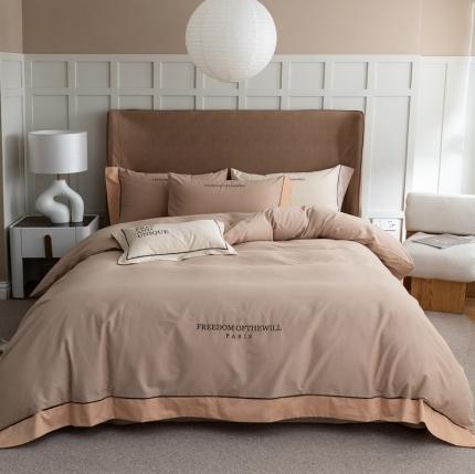 91家纺网 家纺一手货源 找家纺 初拾 2022新款100支澳棉暖磨毛轻奢简约—摩尔 摩尔-浅奶驼