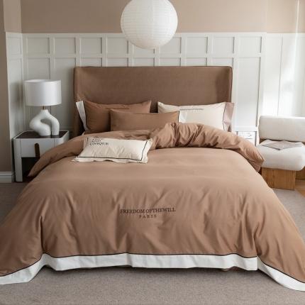 91家纺网 家纺一手货源 找家纺 初拾 2022新款100支澳棉暖磨毛轻奢简约—摩尔 摩尔-松露咖