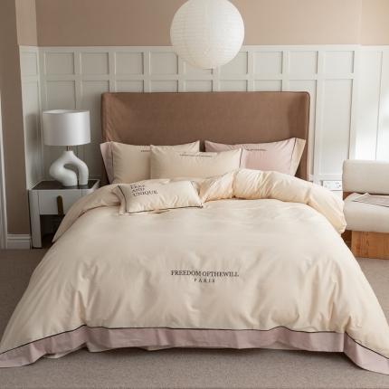 91家纺网 家纺一手货源 找家纺 初拾 2022新款100支澳棉暖磨毛轻奢简约—摩尔 摩尔-芝士奶盖