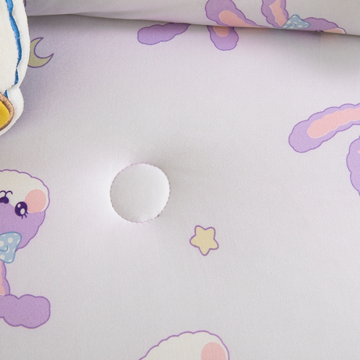 91家纺网 家纺一手货源 找家纺 芯恋 2025新款针织棉豆豆被加厚冬被春秋被被芯可爱兔兔