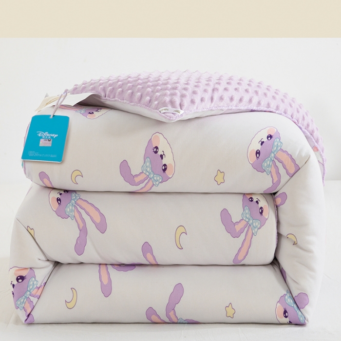 91家纺网 家纺一手货源 找家纺 芯恋 2025新款针织棉豆豆被加厚冬被春秋被被芯可爱兔兔