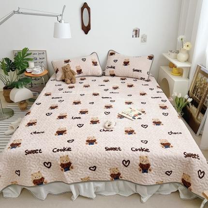 91家纺网 家纺一手货源 找家纺 （总）美乐迪 2022新款多功能牛奶绒亲肤棉床盖套件