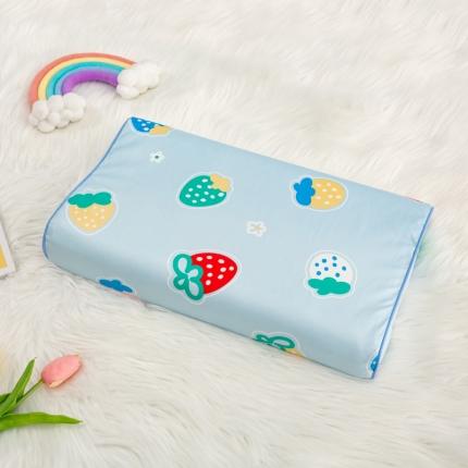 91家纺网 家纺一手货源 找家纺 萌番宝 2022新款长绒棉儿童乳胶枕朵朵莓兰