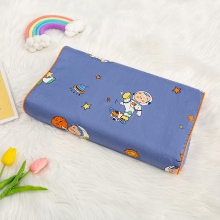 91家纺网 家纺一手货源 找家纺 萌番宝 2022新款长绒棉儿童乳胶枕太空漫步蓝