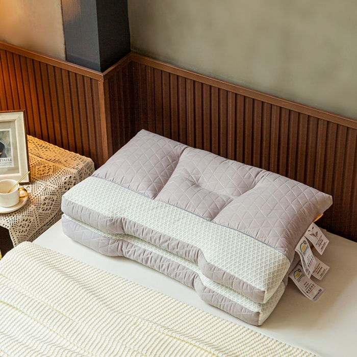 91家纺网 家纺一手货源 找家纺 多点家居 2022新款天然荞麦护颈枕 灰