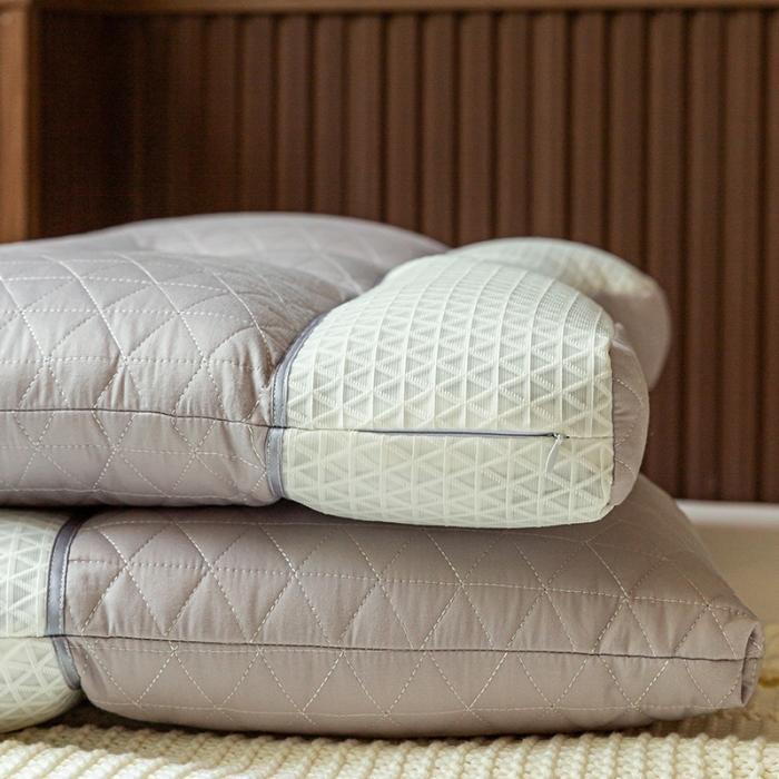 91家纺网 家纺一手货源 找家纺 多点家居 2022新款天然荞麦护颈枕 灰