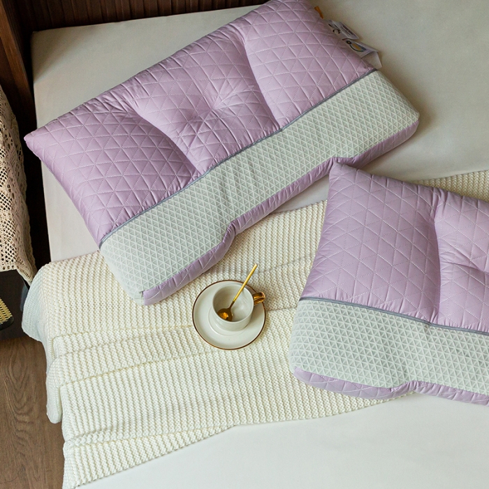 91家纺网 家纺一手货源 找家纺 多点家居 2022新款天然荞麦护颈枕 魅惑紫