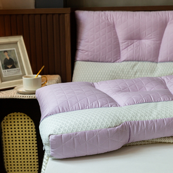 91家纺网 家纺一手货源 找家纺 多点家居 2022新款天然荞麦护颈枕 魅惑紫