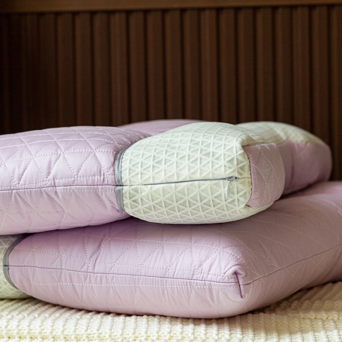 91家纺网 家纺一手货源 找家纺 多点家居 2022新款天然荞麦护颈枕 魅惑紫