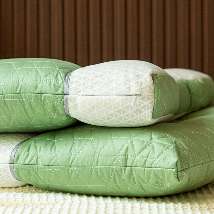 91家纺网 家纺一手货源 找家纺 多点家居 2022新款天然荞麦护颈枕 松石绿