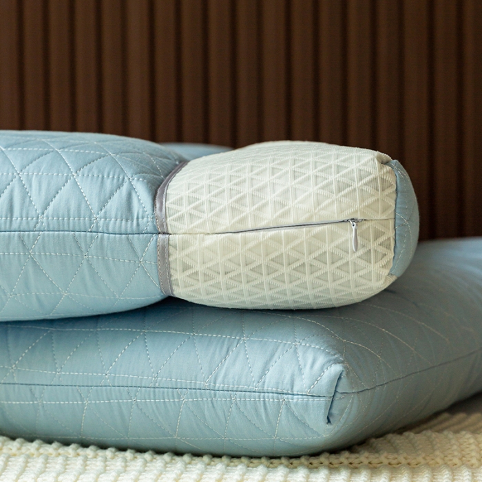 91家纺网 家纺一手货源 找家纺 多点家居 2022新款天然荞麦护颈枕 天空蓝