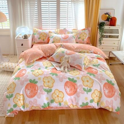 91家纺网 家纺一手货源 找家纺 （总）艾橙 2022秋冬新款140g植物羊绒磨毛四件套系列