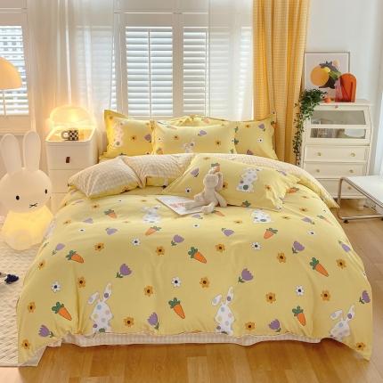 91家纺网 家纺一手货源 找家纺 （总）艾橙 2022秋冬新款140g植物羊绒磨毛四件套系列