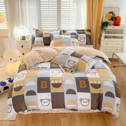 91家纺网 家纺一手货源 找家纺 （总）艾橙 2022秋冬新款140g植物羊绒磨毛四件套系列