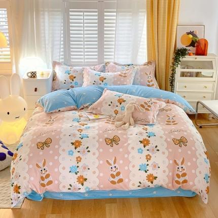 艾橙 秋冬新款140g植物羊绒磨毛四件套系列 艾米丽