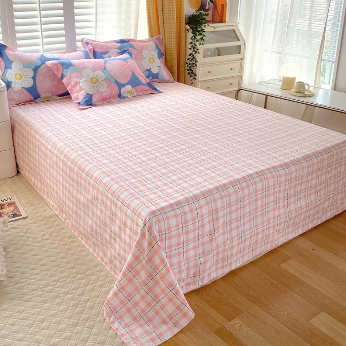 91家纺网 家纺一手货源 找家纺 艾橙2022秋冬新款140g植物羊绒磨毛四件套系列草莓爱恋