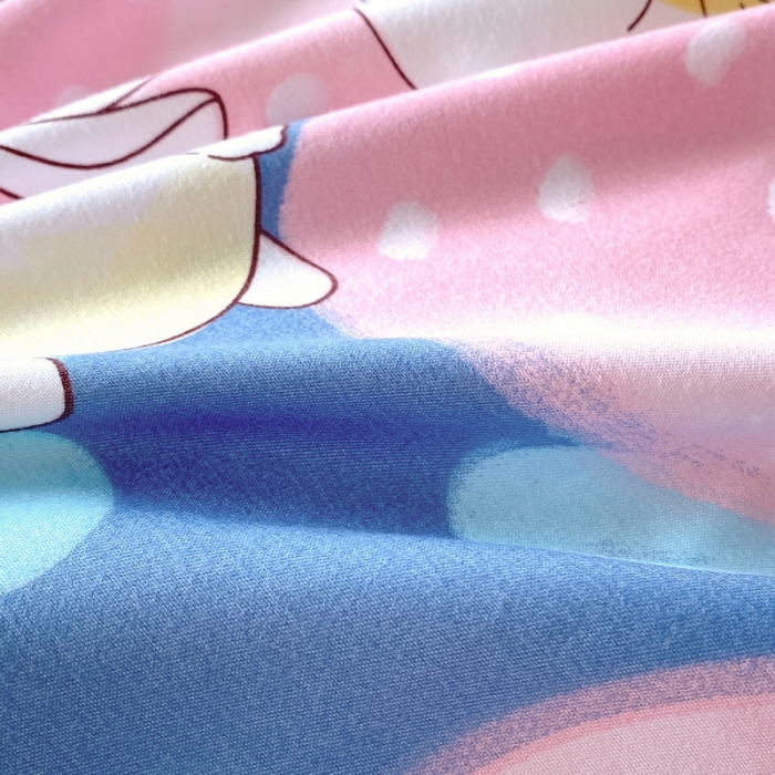 91家纺网 家纺一手货源 找家纺 艾橙2022秋冬新款140g植物羊绒磨毛四件套系列草莓爱恋