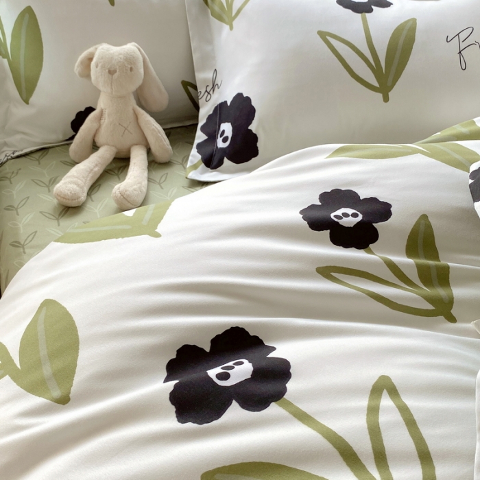 91家纺网 家纺一手货源 找家纺 艾橙 秋冬新款140g植物羊绒磨毛四件套系列 春风十里