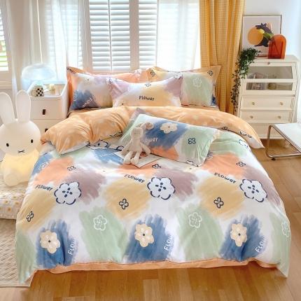 艾橙 秋冬新款140g植物羊绒磨毛四件套系列 芙菲儿