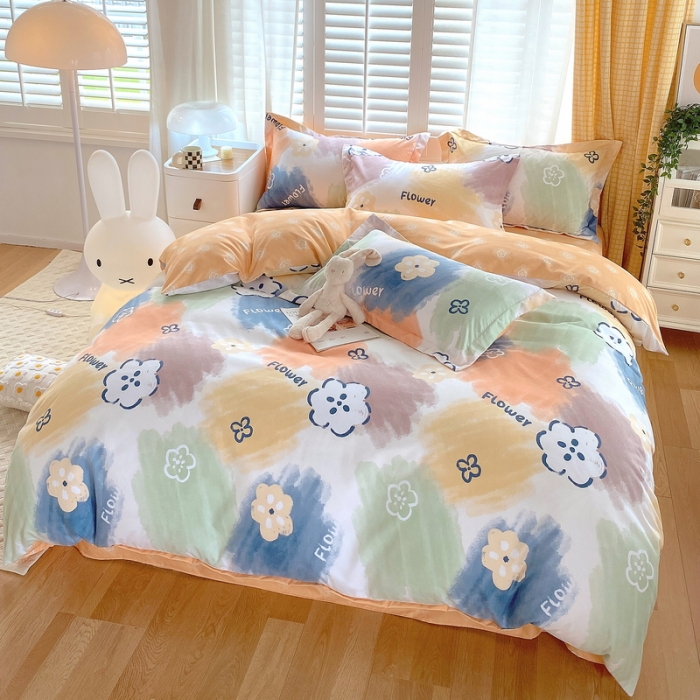 91家纺网 家纺一手货源 找家纺 艾橙 秋冬新款140g植物羊绒磨毛四件套系列 芙菲儿