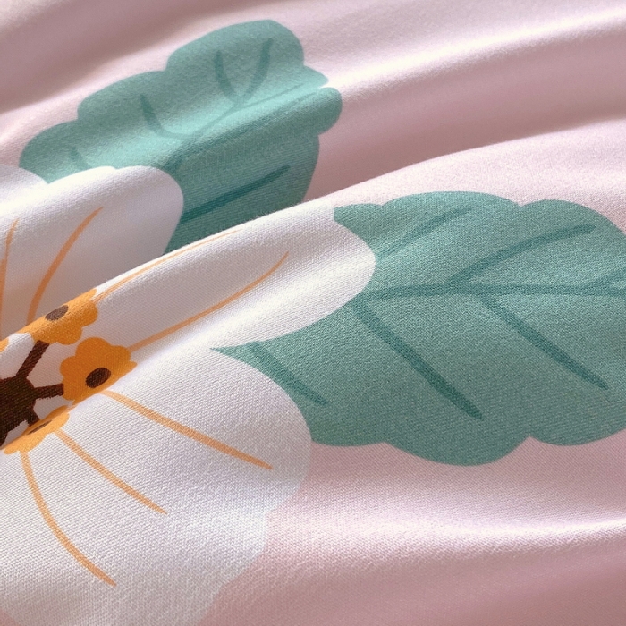 91家纺网 家纺一手货源 找家纺 艾橙 秋冬新款140g植物羊绒磨毛四件套系列 花香满园