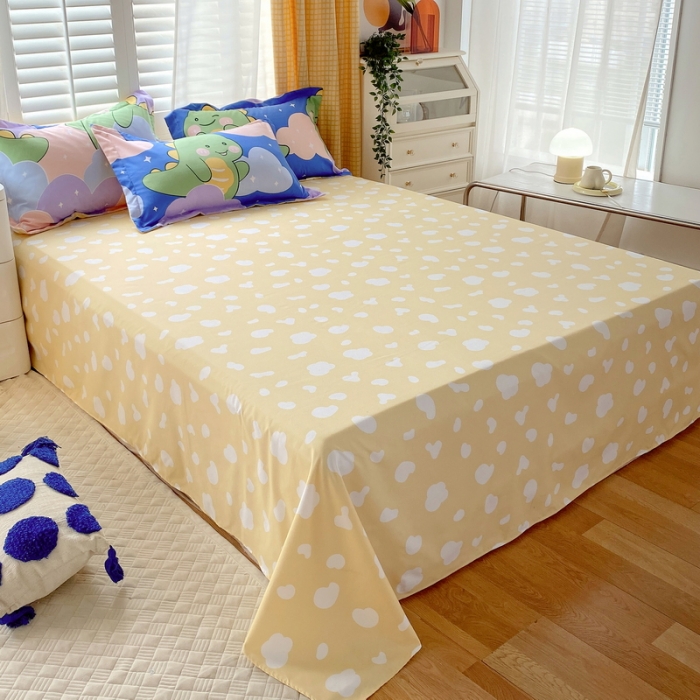 91家纺网 家纺一手货源 找家纺 艾橙 秋冬新款140g植物羊绒磨毛四件套系列 可爱恐龙