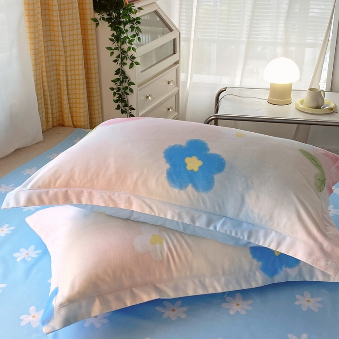 91家纺网 家纺一手货源 找家纺 艾橙 秋冬新款140g植物羊绒磨毛四件套系列 美人季桃