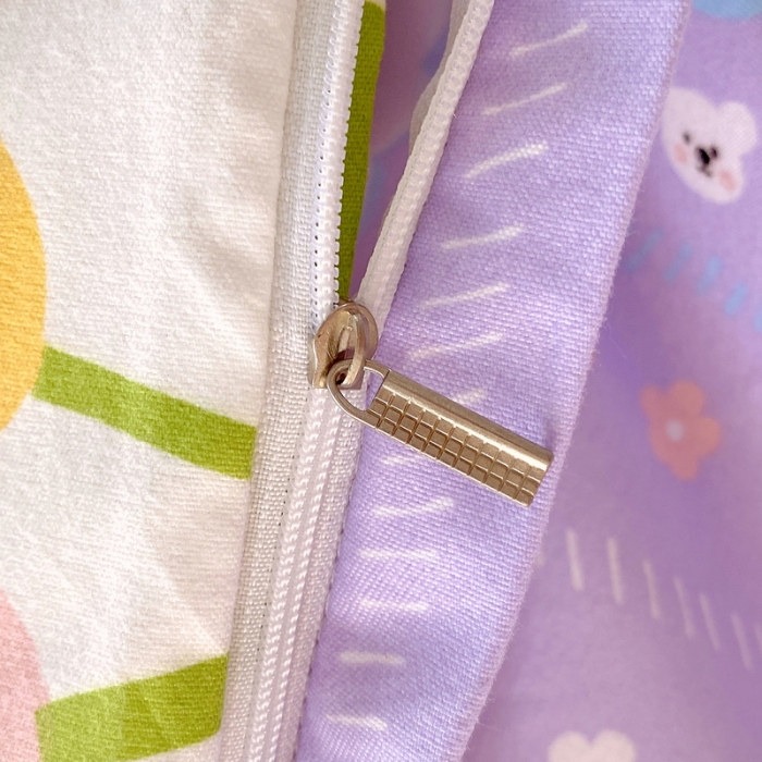 91家纺网 家纺一手货源 找家纺 艾橙 秋冬新款140g植物羊绒磨毛四件套系列 萌宠派对