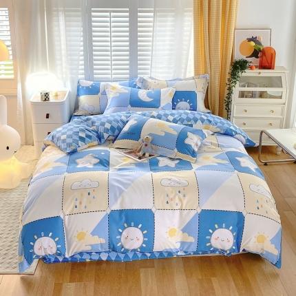 艾橙 秋冬新款140g植物羊绒磨毛四件套系列 暖阳时光