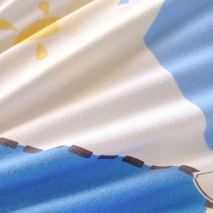 91家纺网 家纺一手货源 找家纺 艾橙 秋冬新款140g植物羊绒磨毛四件套系列 暖阳时光