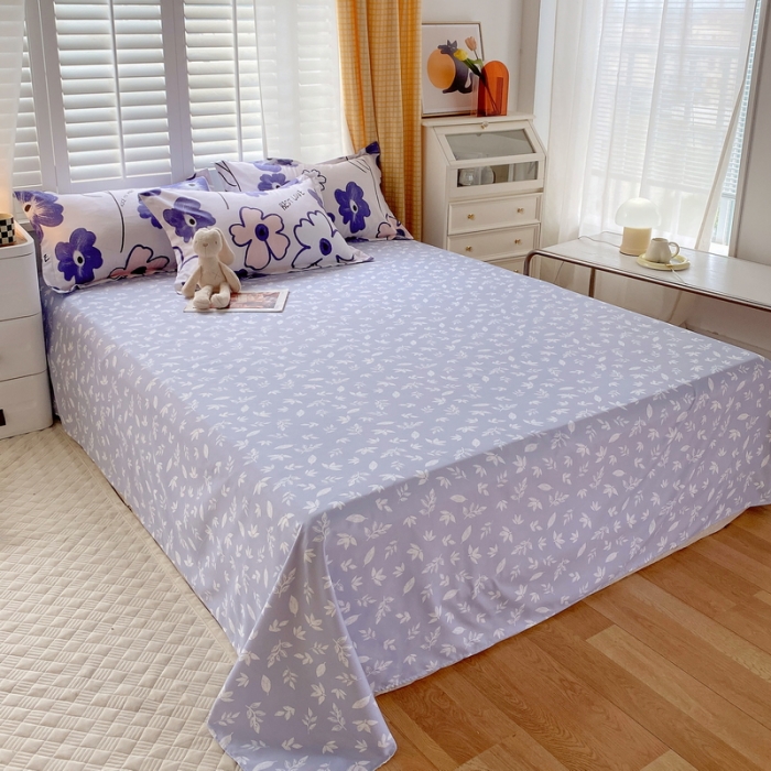 91家纺网 家纺一手货源 找家纺 艾橙 秋冬新款140g植物羊绒磨毛四件套系列 浅浅花香