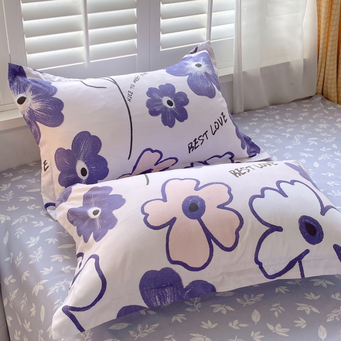 91家纺网 家纺一手货源 找家纺 艾橙 秋冬新款140g植物羊绒磨毛四件套系列 浅浅花香