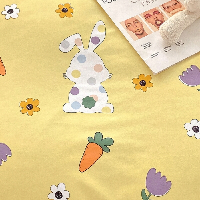 91家纺网 家纺一手货源 找家纺 艾橙 秋冬新款140g植物羊绒磨毛四件套系列 甜美春光