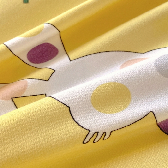 91家纺网 家纺一手货源 找家纺 艾橙 秋冬新款140g植物羊绒磨毛四件套系列 甜美春光