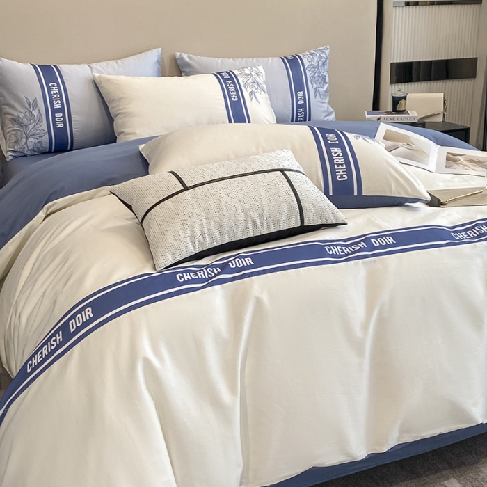 91家纺网 家纺一手货源 找家纺 （总）涵宸 2022新款加厚全棉刺绣四件套-香榭大道