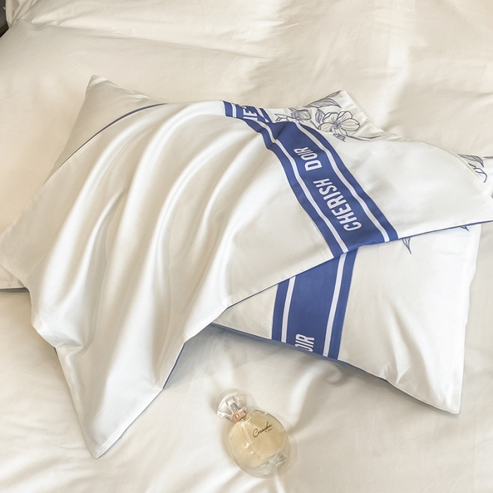 91家纺网 家纺一手货源 找家纺 涵宸 2022新款加厚全棉刺绣四件套-香榭大道 香榭大道-白拼蓝