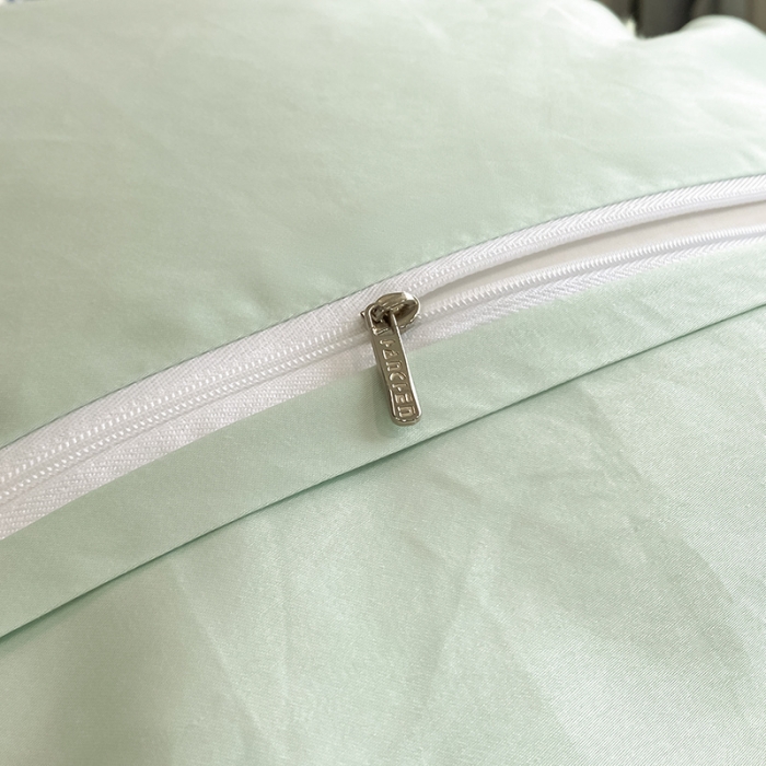 91家纺网 家纺一手货源 找家纺 涵宸 2022新款加厚全棉刺绣四件套-香榭大道 香榭大道-薄荷绿