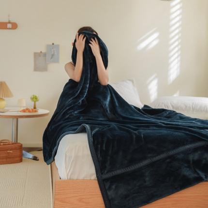 寐眠 2022新款法莱绒毛毯 宝蓝