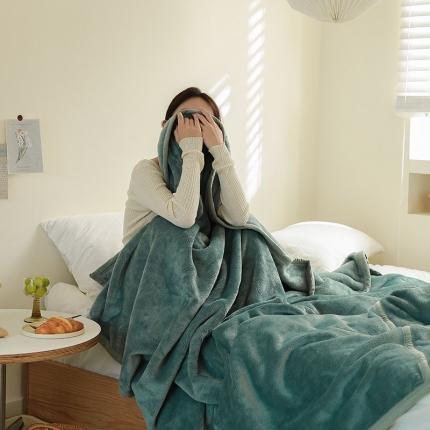 寐眠 2022新款法莱绒毛毯 抹茶绿