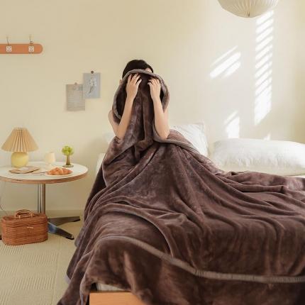 寐眠 2022新款法莱绒毛毯 藕咖