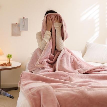 寐眠 2022新款法莱绒毛毯 浅粉