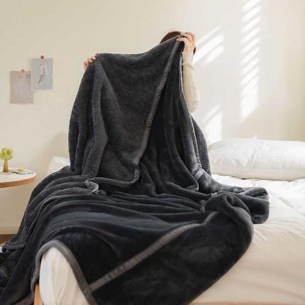 寐眠 2022新款法莱绒毛毯 深灰
