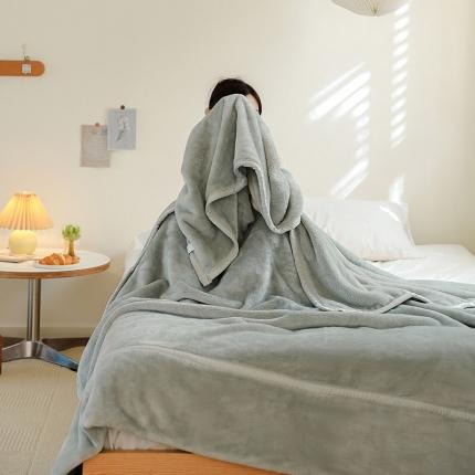 寐眠 2022新款法莱绒毛毯 银灰